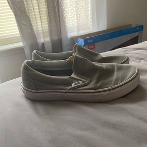 gray slip on vans